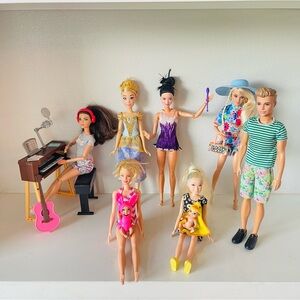 Barbie Dolls Lot with Accessories